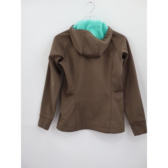 Patagonia Women’s Slopestyle Hoody Brown Aqua Size XS Softshell Full Zip Jacket - Picture 10 of 16